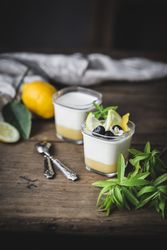 Homemade yogurt with lemon curd
