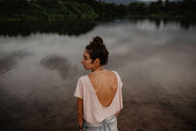 Portrait of woman in nature