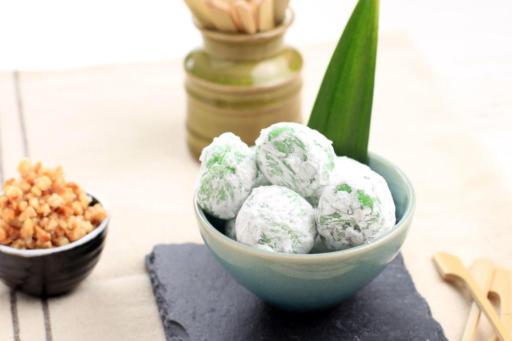 Mochi Sukabumi Pandan with Peanut Filling
