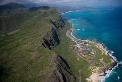 Aerial view of resort on the North shore