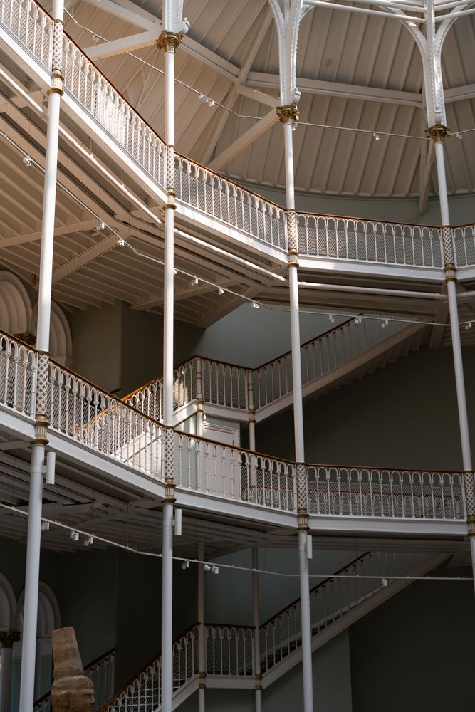 Building architecture wooden stairways