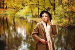 Woman during autumn season