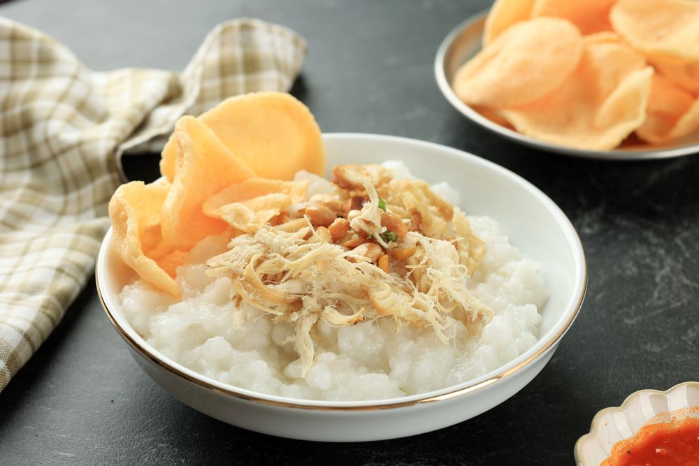 Chicken Porridge, Popular Street Food for Breakfast in Indonesia