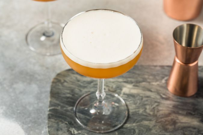 Cold Refreshing French Martini Cocktail with Vodka and Raspberry Liquor