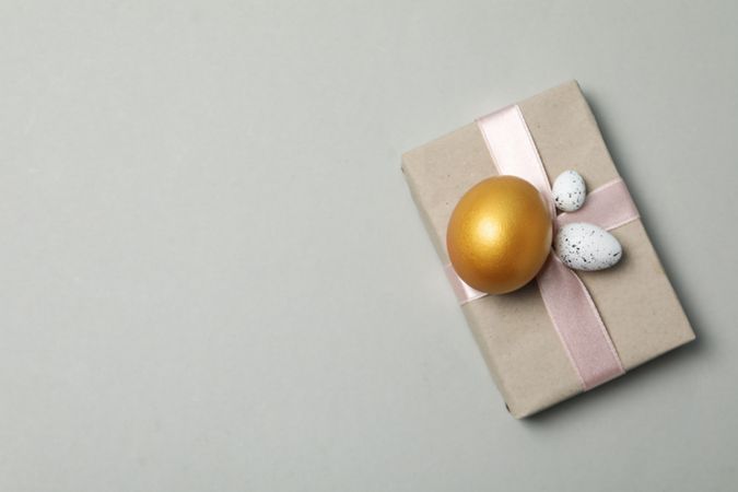 Pension rewards, returns and investment funding concepts, golden egg