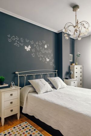 Elegant furnished double bedroom interior