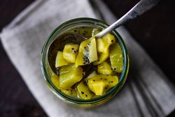 Top view of homemade kiwi jam