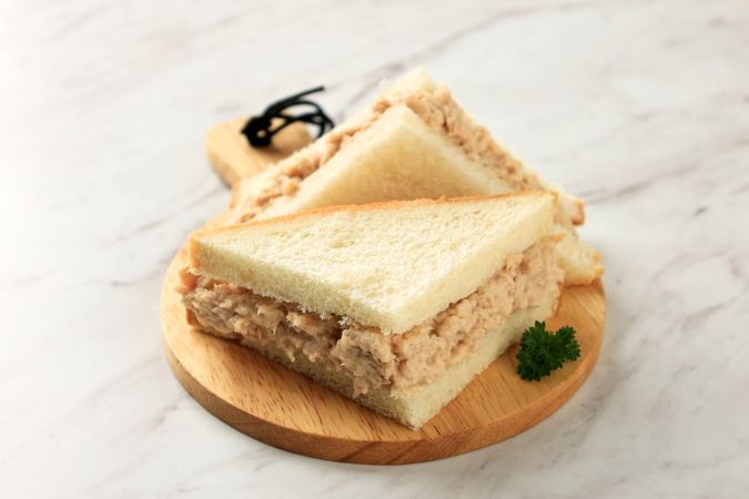Homemade Tuna Sandwich with Cheese and Mayonnaise