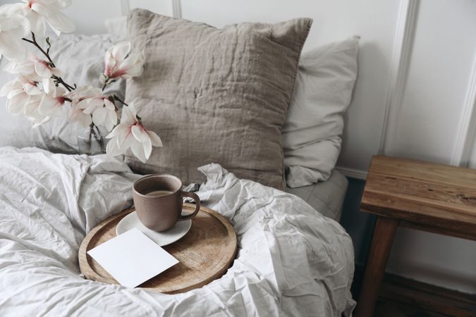 Breakfast in bed concept