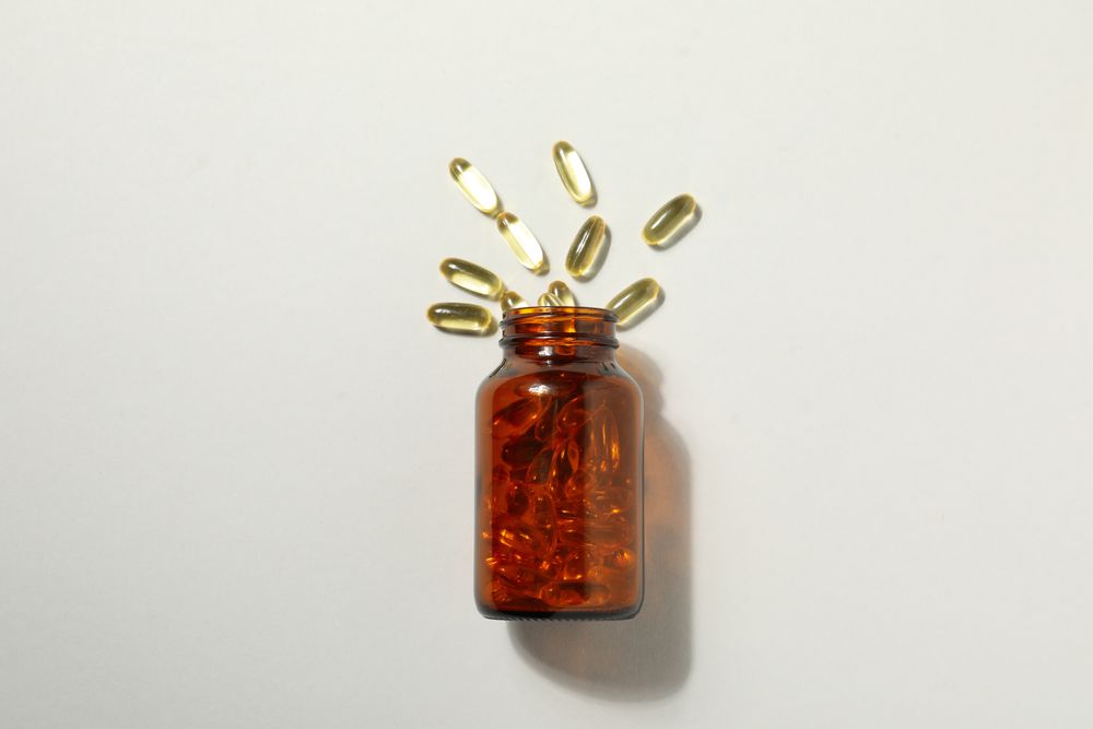 Immunity support capsules - Omega, health care concept