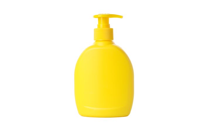 Blank bottle for soap isolated on light background