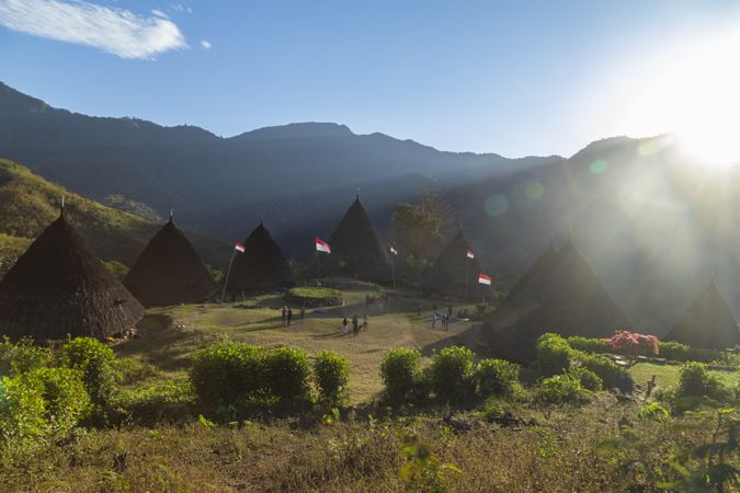 The small village Wae Rebo on the island of Flores, Indonesia