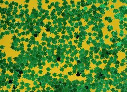 Shamrocks on gold for saint Patrick’s