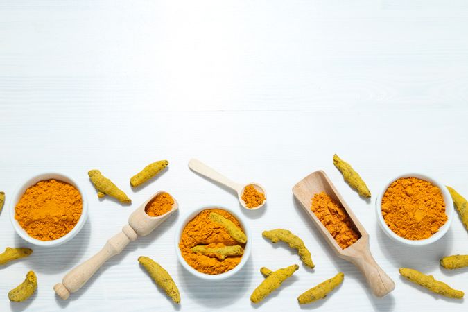 Fragrant seasoning - turmeric, one of the main ingredients in Indian curry