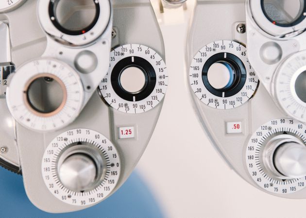 Vision test machine in doctor office
