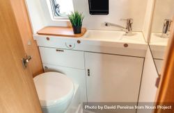 Motorhome toilet with plant 4Z2oA4