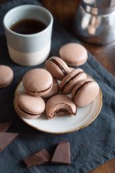 French pastries with chocolate filling