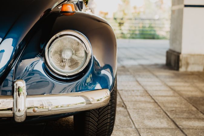 Retro car on street
