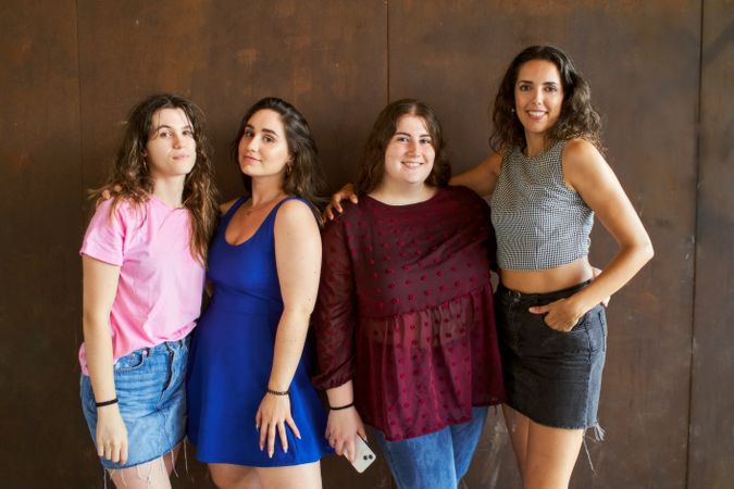 portrait of a group of united and happy friends