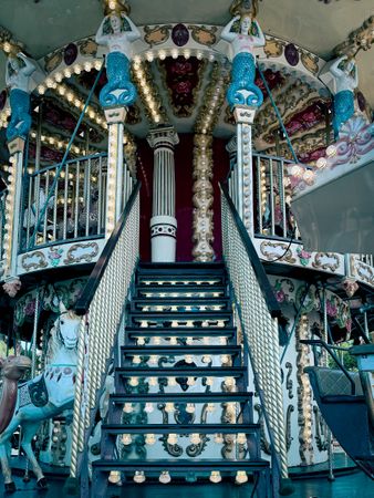 Stairs to upper deck: Carousel 1900