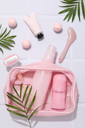 Toilet bag for different toilet and self care accessories