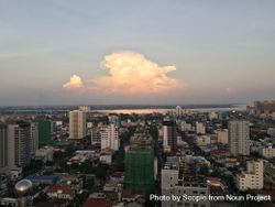 City skyline of Phnom Penh, Cambodia 4BEgk5