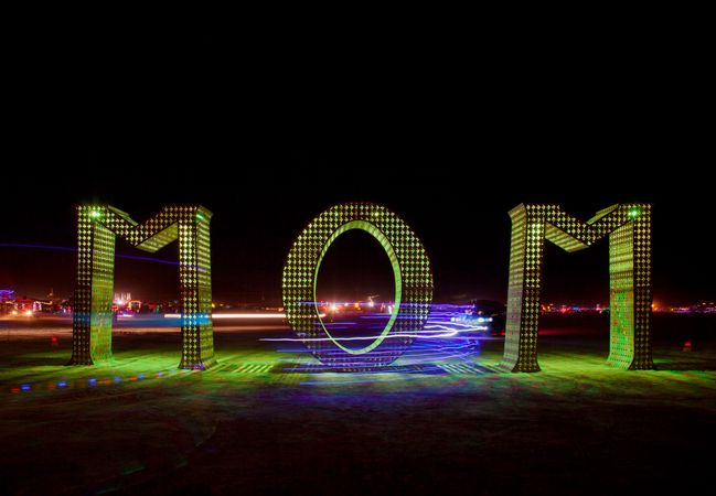 “MOM” lit up sign, Nevada