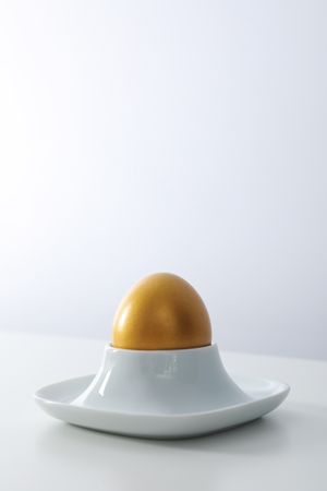 Pension rewards, returns and investment funding concepts, golden egg