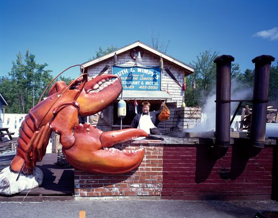 Ruth and Wimpy's Lobster stand in Hancock, Maine