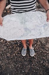 Man holding paper map