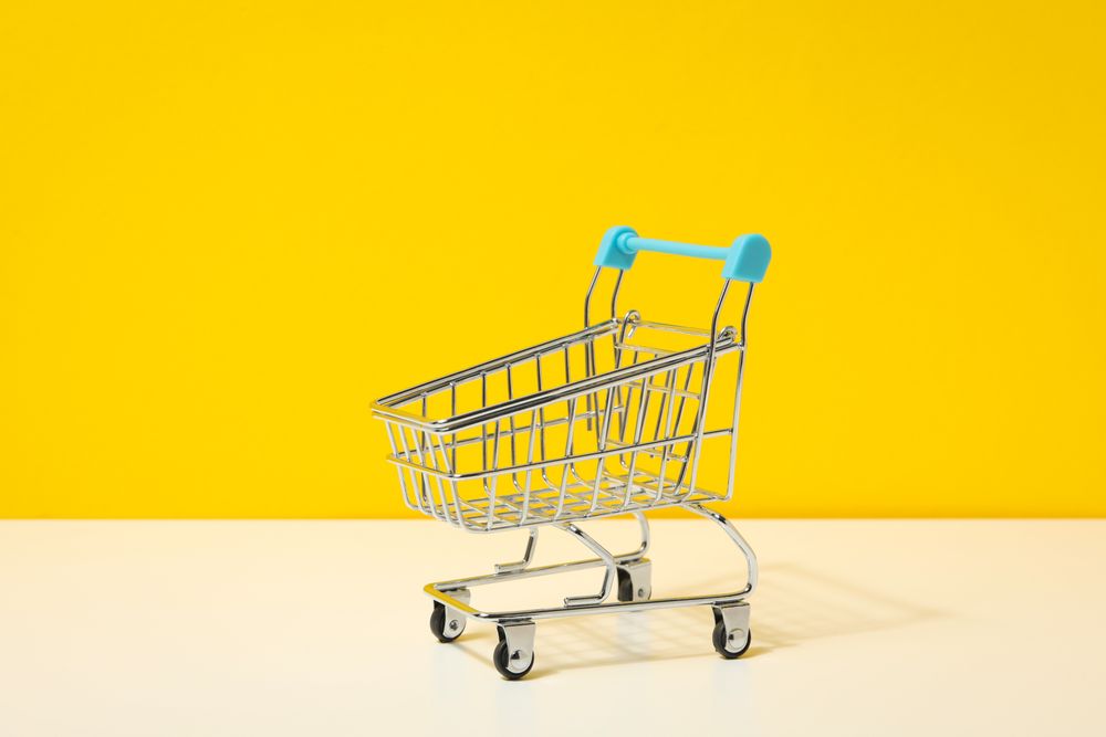 Concept of shopping, space for text