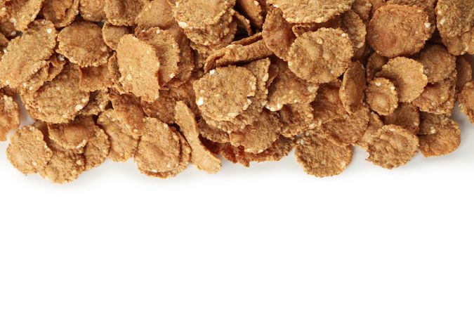 Tasty chocolate muesli isolated on plain background