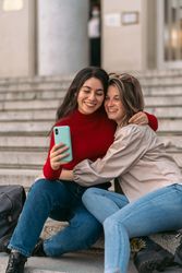 Two students taking a selfie