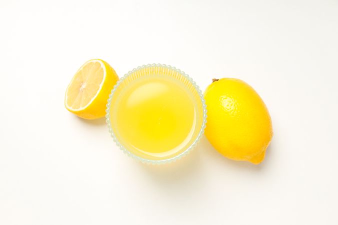 Concept of fresh summer drink - Limoncello cocktail