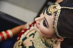 Woman in traditional wedding dress