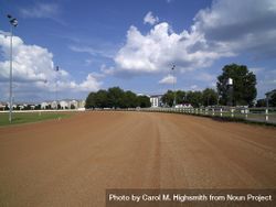 Red-clay Red Mile, a legendary racetrack for standard-bred trotting horses, Lexington, Kentucky 41aKj4