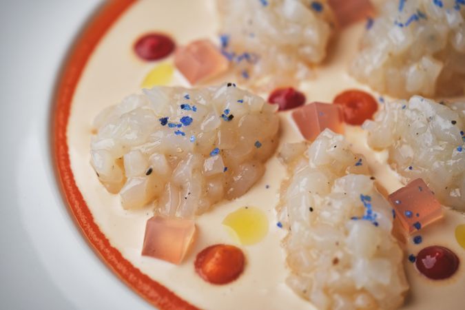 Sweet and sour squid carpaccio