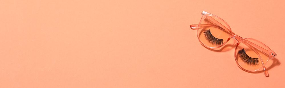 concept of cosmetology tools and beauty treatment, false eyelashes