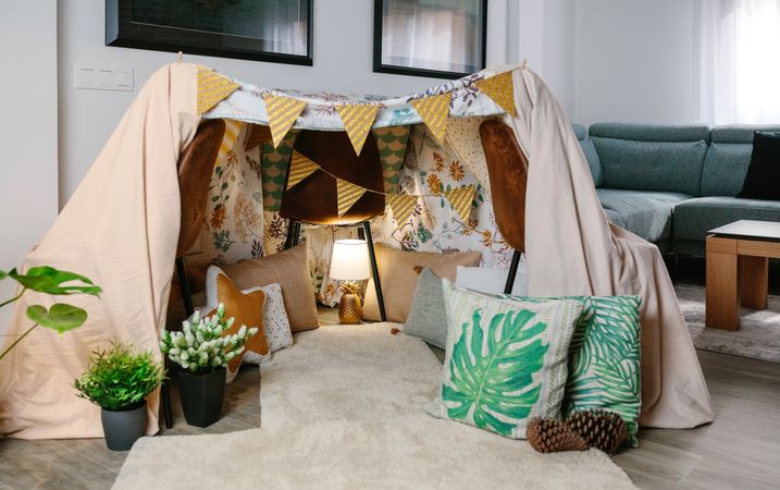 Home made tent in the living room