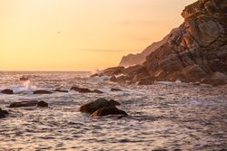 Sunset and peaceful ocean