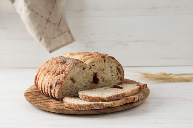 Sliced Cranberry Rustic Bread Sourdough