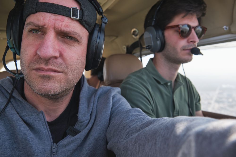 Man Enjoying Aircraft Flight