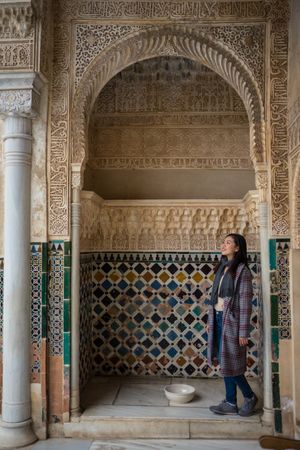 Woman in old Islamic palace