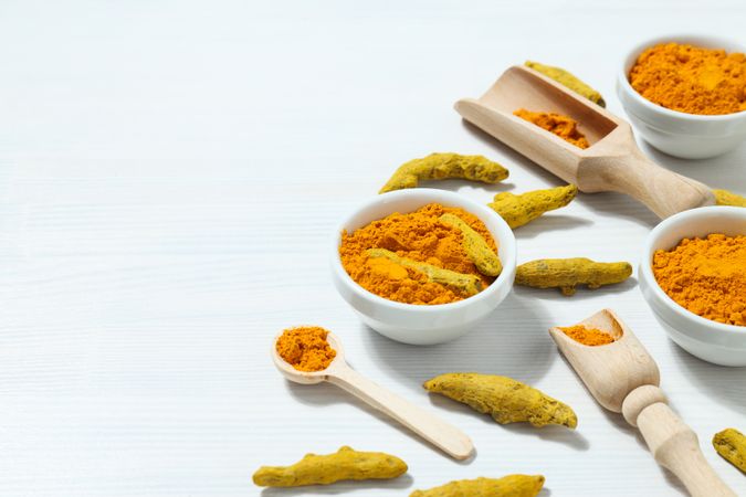 Fragrant seasoning - turmeric, one of the main ingredients in Indian curry