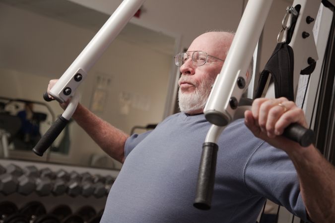 Mature Adult Man in the Gym