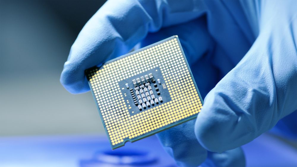 Close-up Presentation of a New Generation Microchip.
