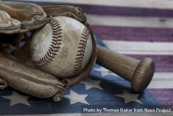 American baseball items on flag 48jyX0