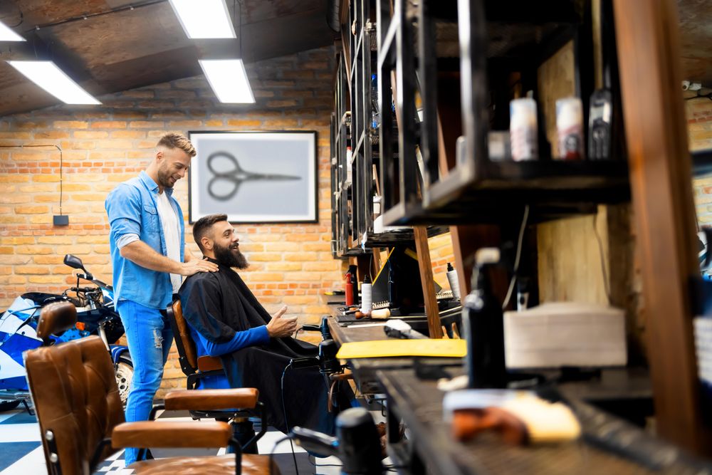 Man having his hair cut