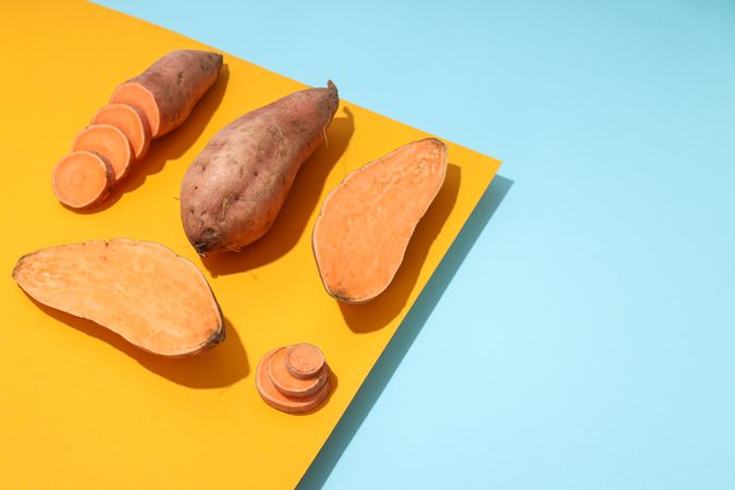 Sweet potato, concept of healthy food, vegetables