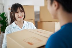 Young couples move into homes and apartments, Moving house, New house.